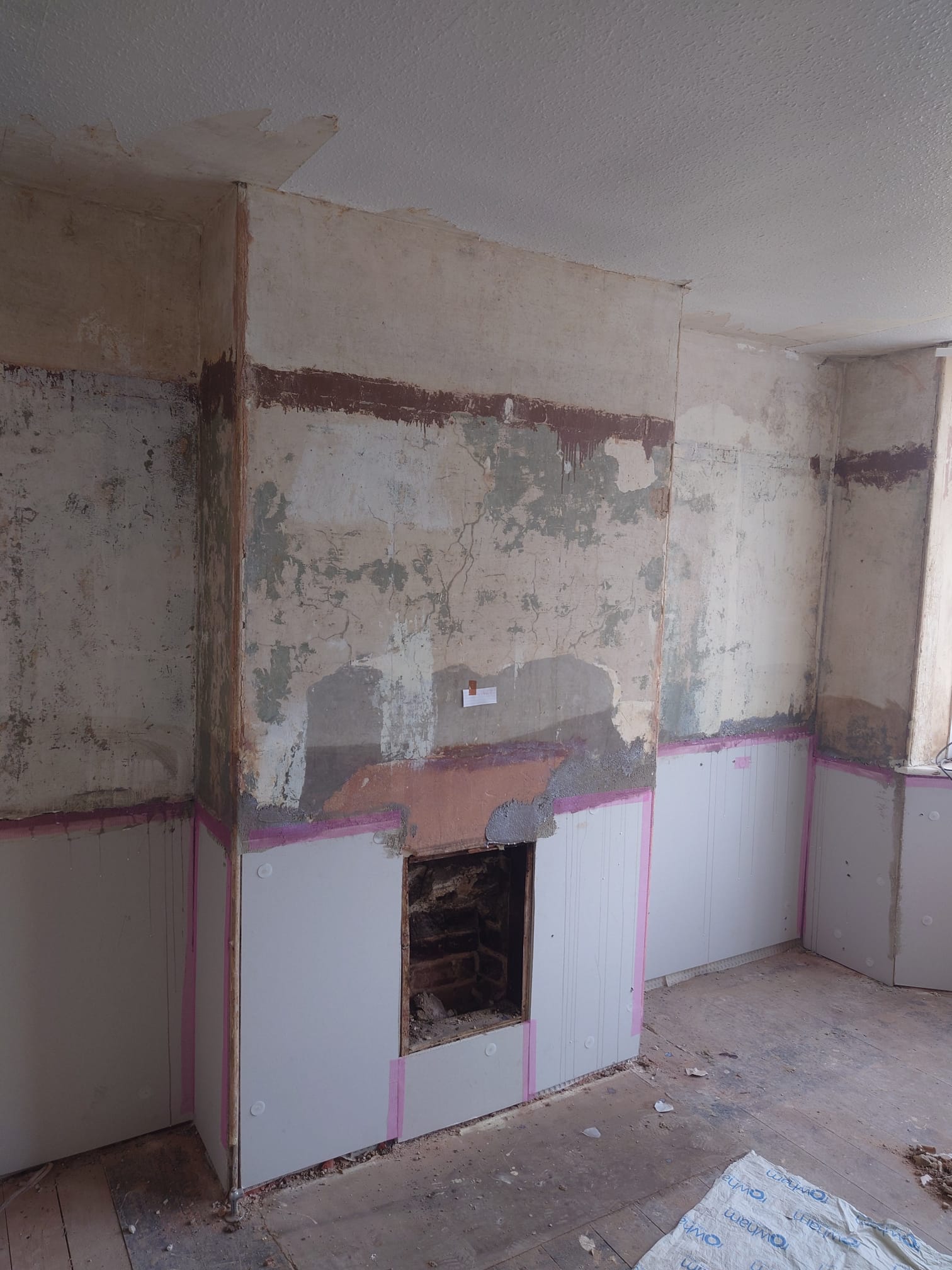 Damp proofing work by W. Evans