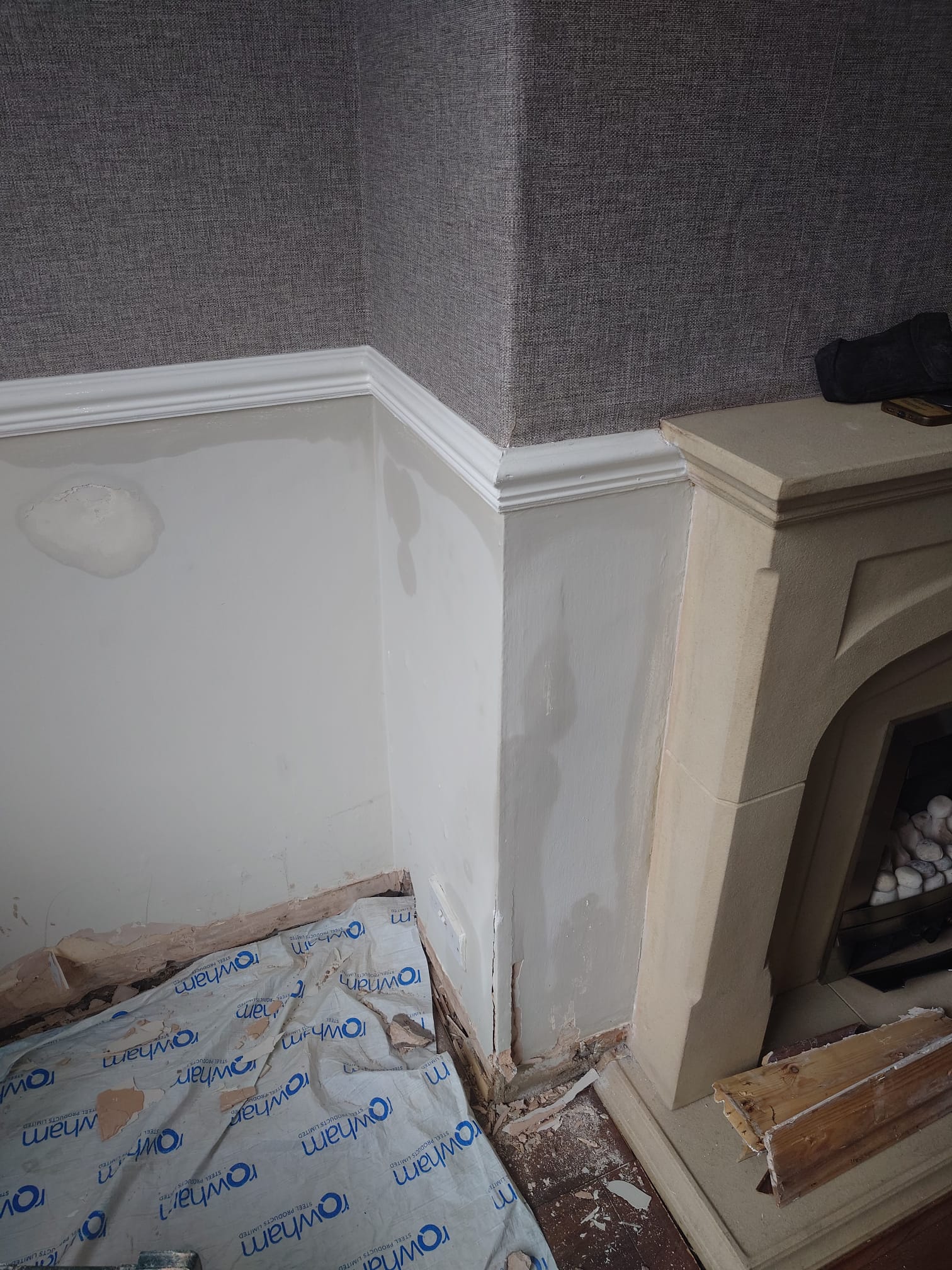 Damp proofing work by W. Evans