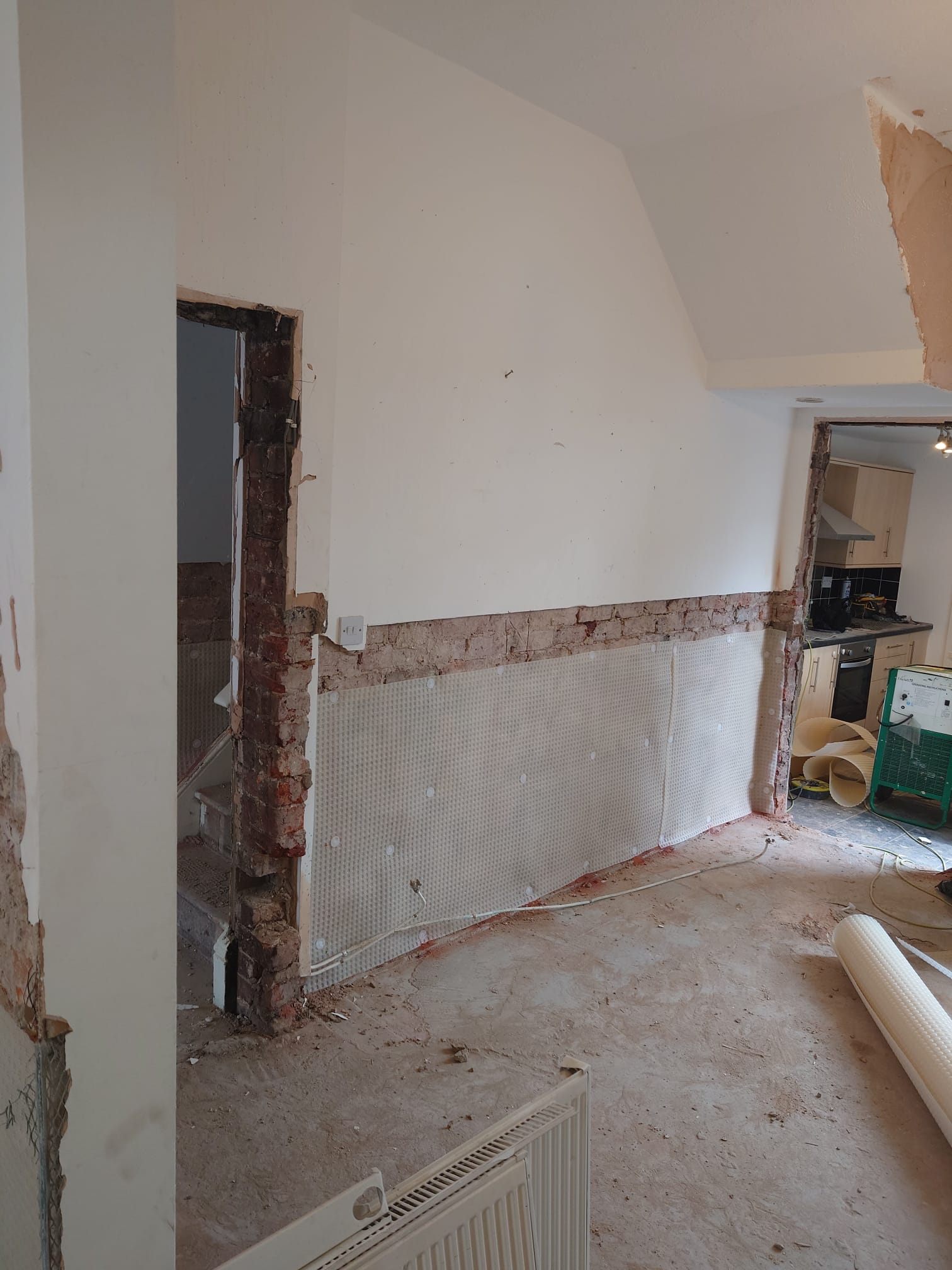 Damp proofing work by W. Evans