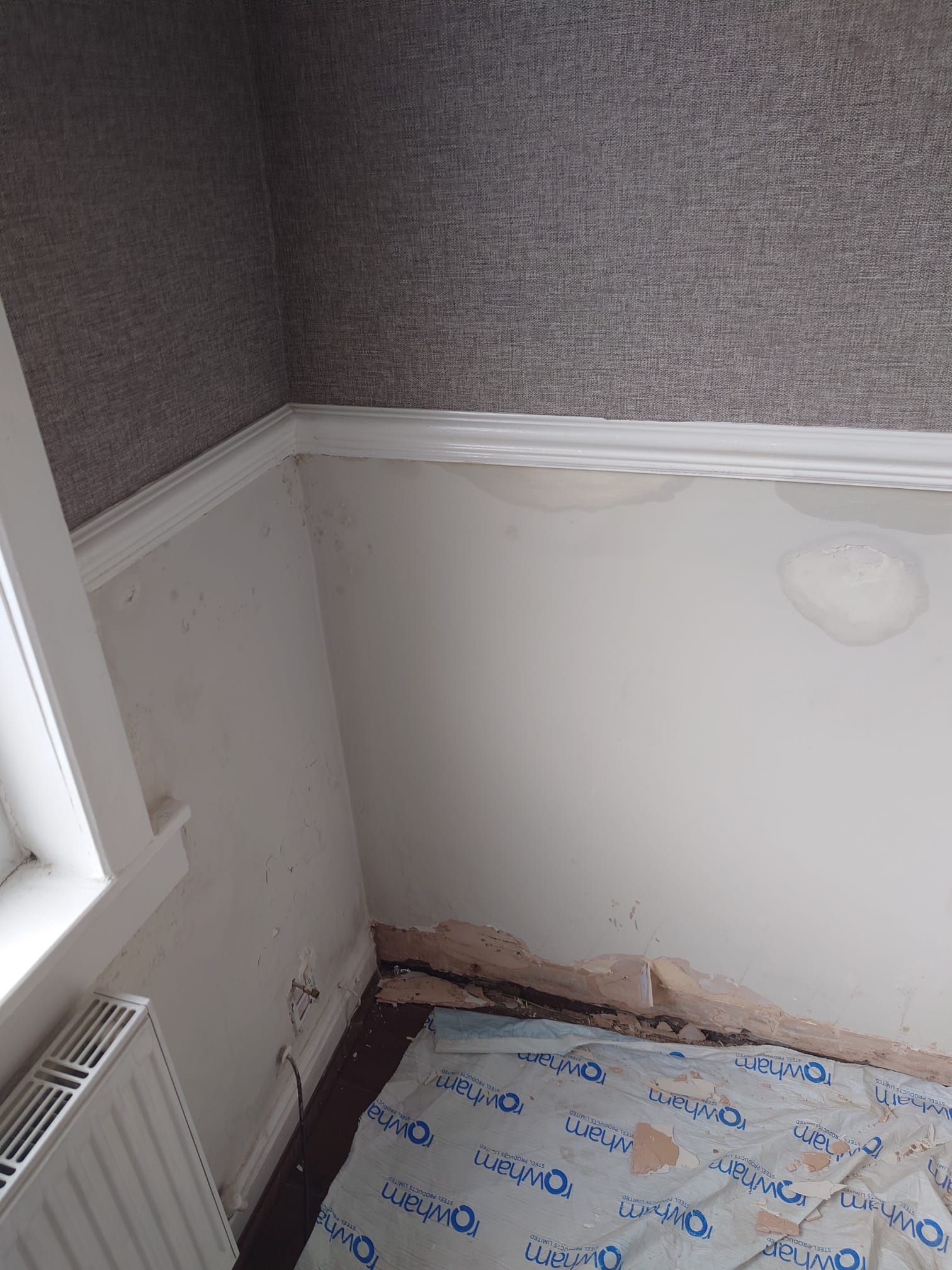 Damp proofing work by W. Evans